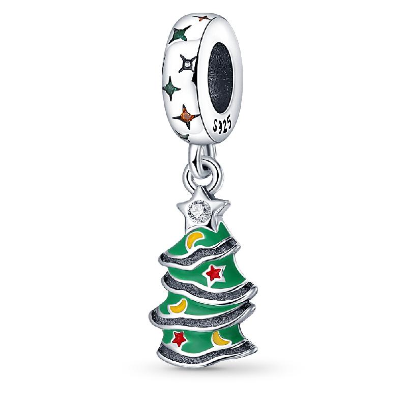Newcopper Christmas Tree Elk Snowman Charms Fit Pan Original Bracelets Beads Diy Party Woman Jewelry Festival Gift