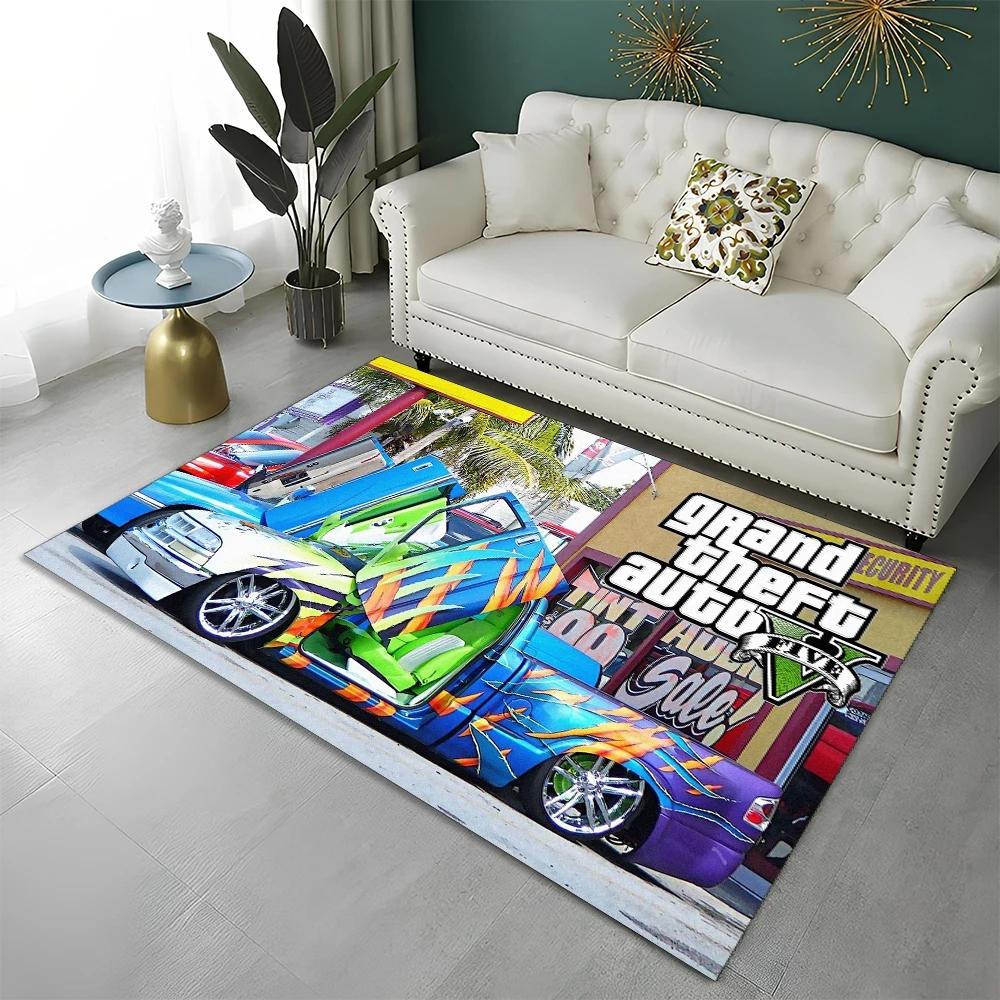 GTA Grand Theft Auto Spiele Gamer Teppich Teppich für Zuhause Wohnzimmer Schlafzimmer Sofa Fußmatte Dekor Kinderbereich Teppich Rutschfeste Bodenmatte