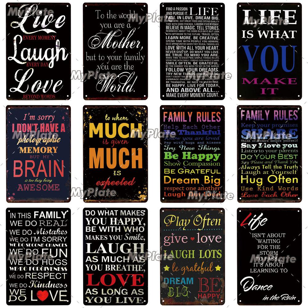 [MyPlate] LOVE Metal Sign Vintage Plaque Tin Sign Plate Wall Decor For Bar Club Man Cave Art Painting Gift