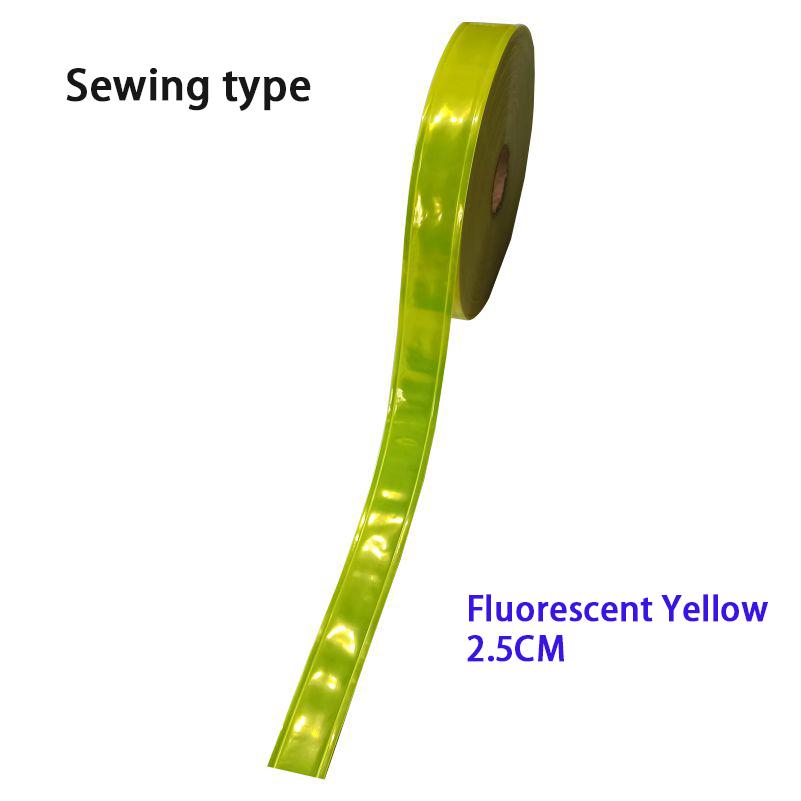 1-20 Meters 2.5CM High Brightness Reflective Strip PVC Night Light Sticker Vest Car Seam Reflective Safety Warning Tape Strip
