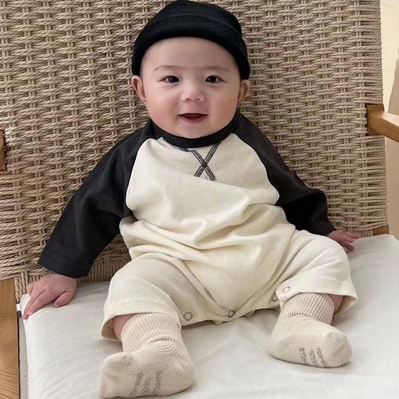 Baby Unisex Langarm-Overall im koreanischen Stil - Bequem und stilvoll für Frühling/Herbst