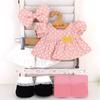 Cushu Cush Duffy and ShellieMay Costume Toy Sold Made In Cute Light Pink Polka Dot and Shoes (Plush Separately) Japan, Dress, Headband, Petticoat,