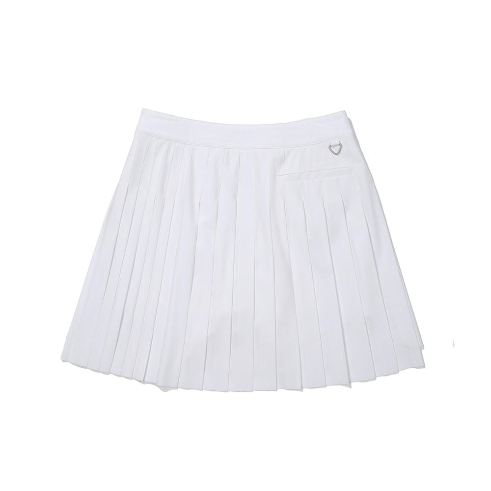 MALBON GOLF Asymmetrical Pleated Skirt Off White (Woman)