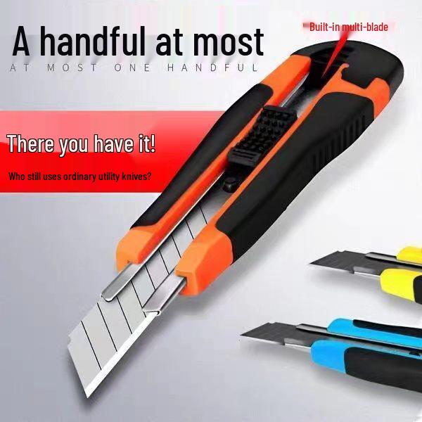 Rubberized Utility Knife with Blade Holder for Wallpaper and Office Use