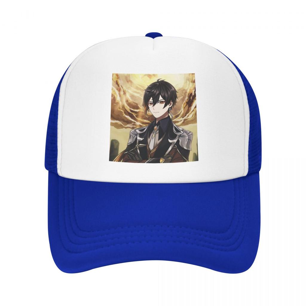 Classic Zhongli Genshin Impact Baseball Cap Women Unisex Adjustable Anime Game Trucker Hat Sports Snapback Hats Summer Caps