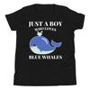 Nur ein Junge, der Blauwale liebt Wasser-Meeressäuger Jugend T-Shirt