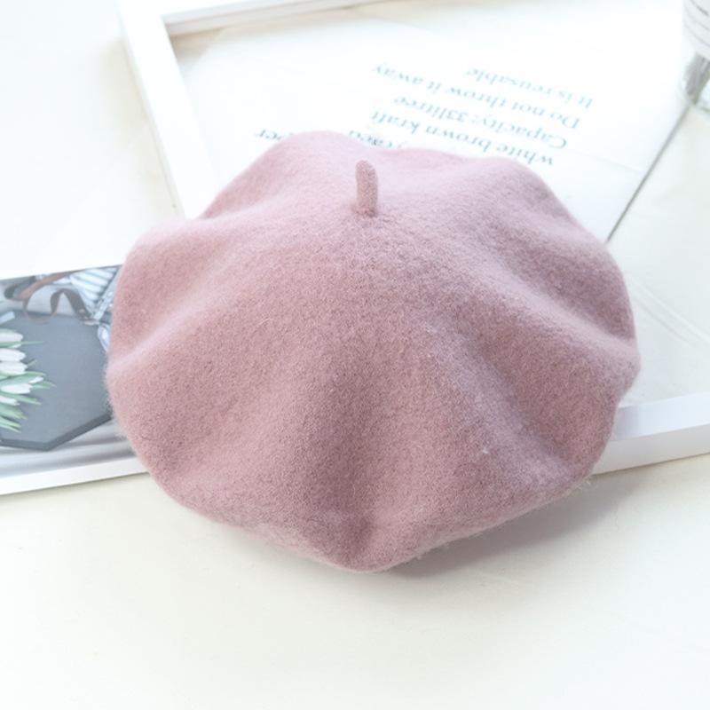 Women'S Wool Beret | Face Slimming Winter Warm | Solid Color Cashmere Blend | Vintage Painter Hat