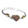 Jasper Citrine Gemstone Silver Plated Handmade Bracelet Jewelry BR 138