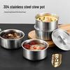 304 Stainless Steel Double Boiler Stew Pot Set