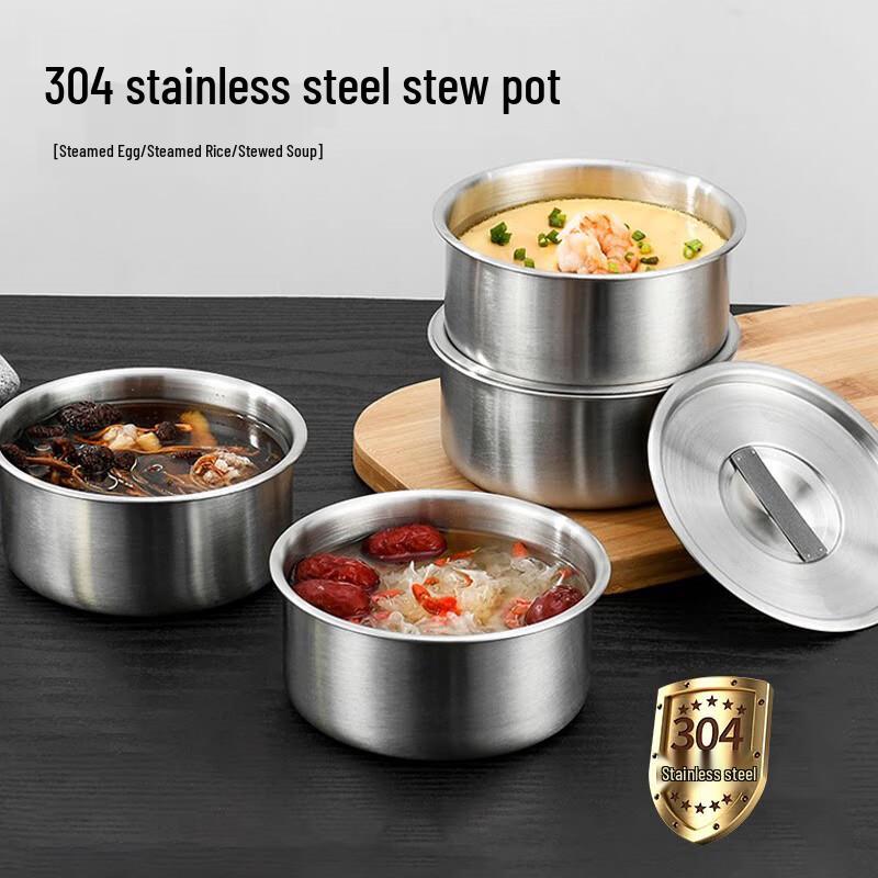 304 Stainless Steel Double Boiler Stew Pot Set