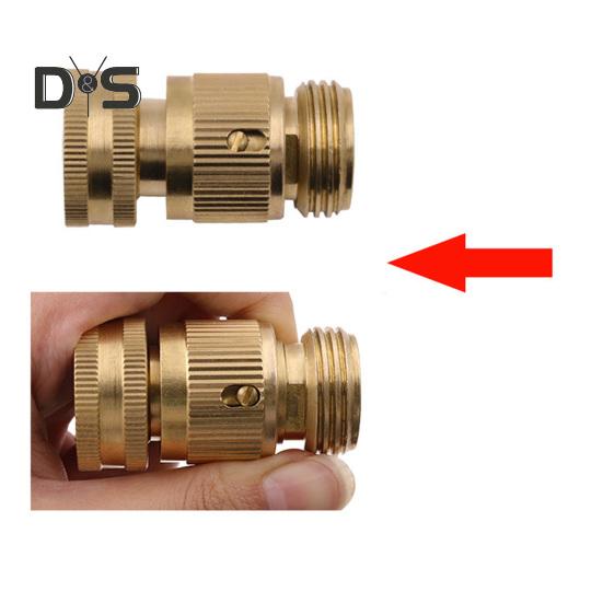 Adaptador de mangueira de jardim de bronze, conector rápido masculino e feminino, à prova de ferrugem, resistente à corrosão, conector de encaixe de mangueira