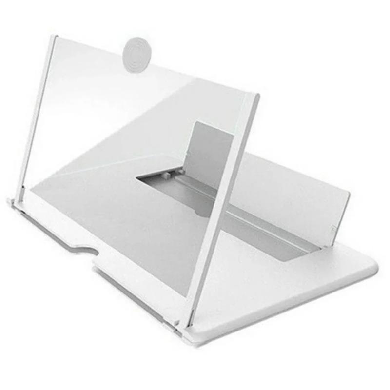 1pc 12/10 Inch 3D HD Mobile Phone Screen Magnifier, Foldable Stand with Phone Holder, Video Amplifier for Movies, Reading