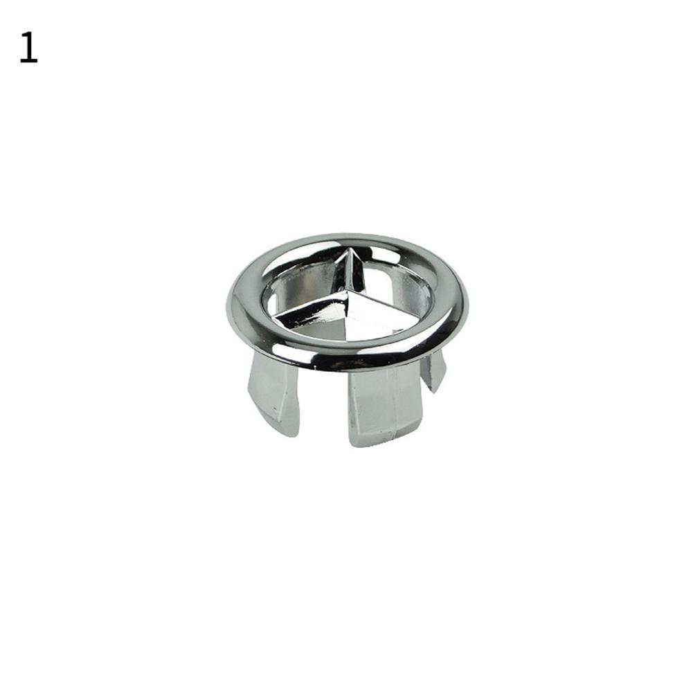 Bathroom Basin Sink Overflow Ring Six-foot Round Insert Chrome Hole Cover Cap Overflow Spare Cover Dropshipping