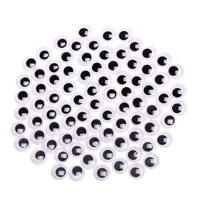 100 PCS Black With White DIY Craft  Parts 's Eyes  Accessories Dinosaur Eye Creative Gift