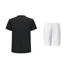 Li-Ning Casual Lazy Comfortable Quick-Dry Simple Short Sleeve Top With Side Letter Logo Print And Cool Shorts Sports Suit ATSV605-1+AAPU339-1