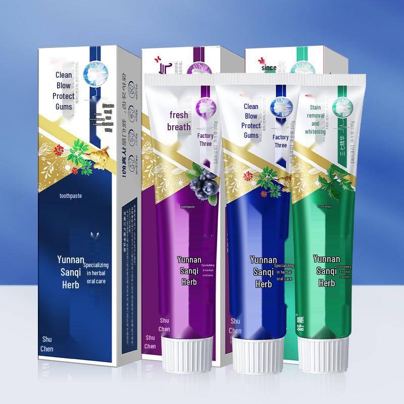 Yunnan Herbal Toothpaste with Sanqi & Baking Soda for Whitening and Fresh Breath