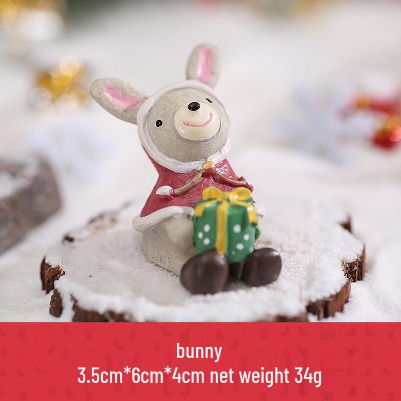 Handmade Santa Claus & Reindeer Sleigh Resin Desktop Ornaments