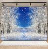 Winter Forest Scene Backdrop for Photography Snow Snowflake Xmas Tree Natural Landscape Christmas Baby Portrait Photo Background