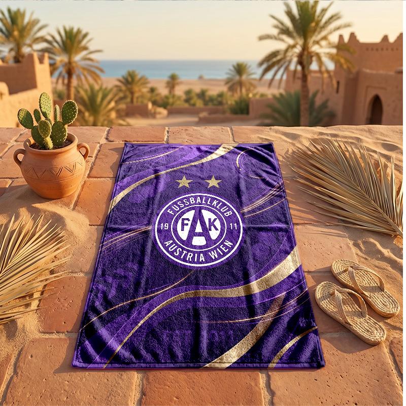 Austria Wien FC Stampa Asciugamano da Spiaggia in Microfibra Asciugatura Rapida Assorbente Asciugamano Grande per Spiaggia Nuoto Viaggio