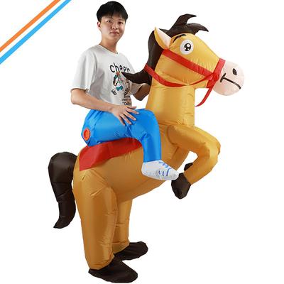 Halloween Ride Active Horse Show Costume Cute Animal Mounts Props Jazz Horse Inflatable Costume