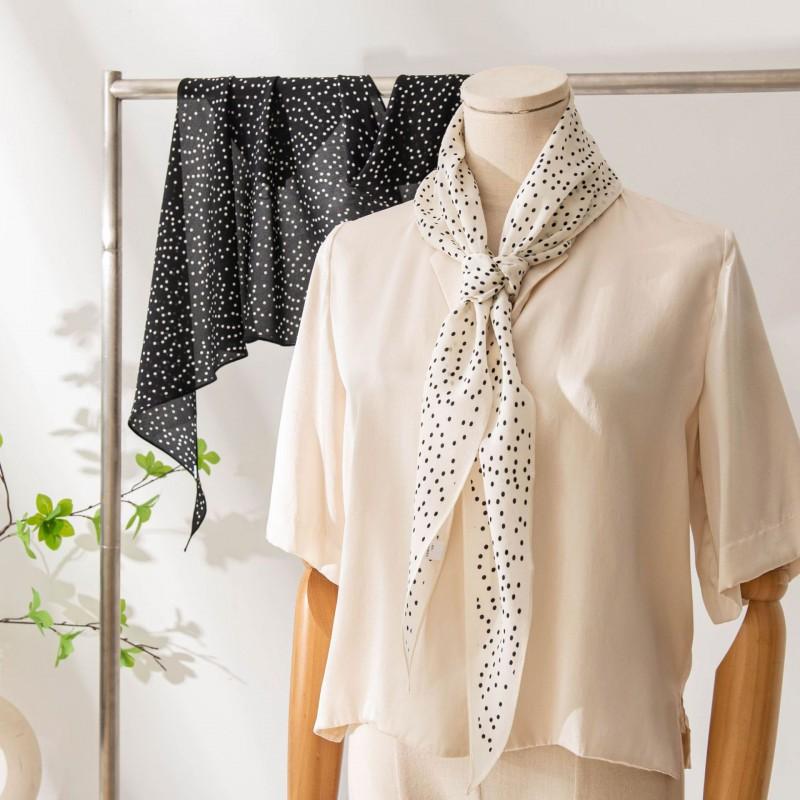 2026 Silk Scarf Versatile Elegant Crepe Shawl Sun Protection Fashion Commute 145x45cm