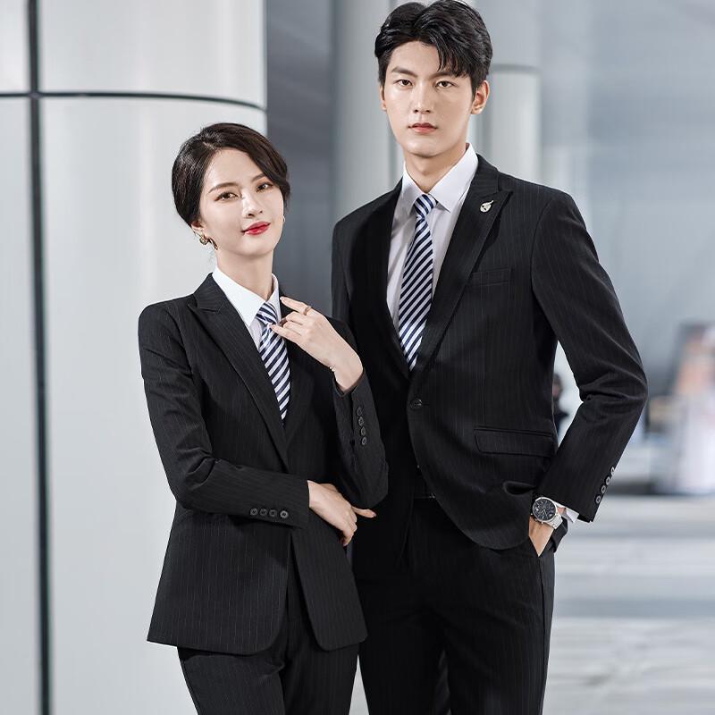 Kaseye Unisex Slim Fit Striped Business Suit Set