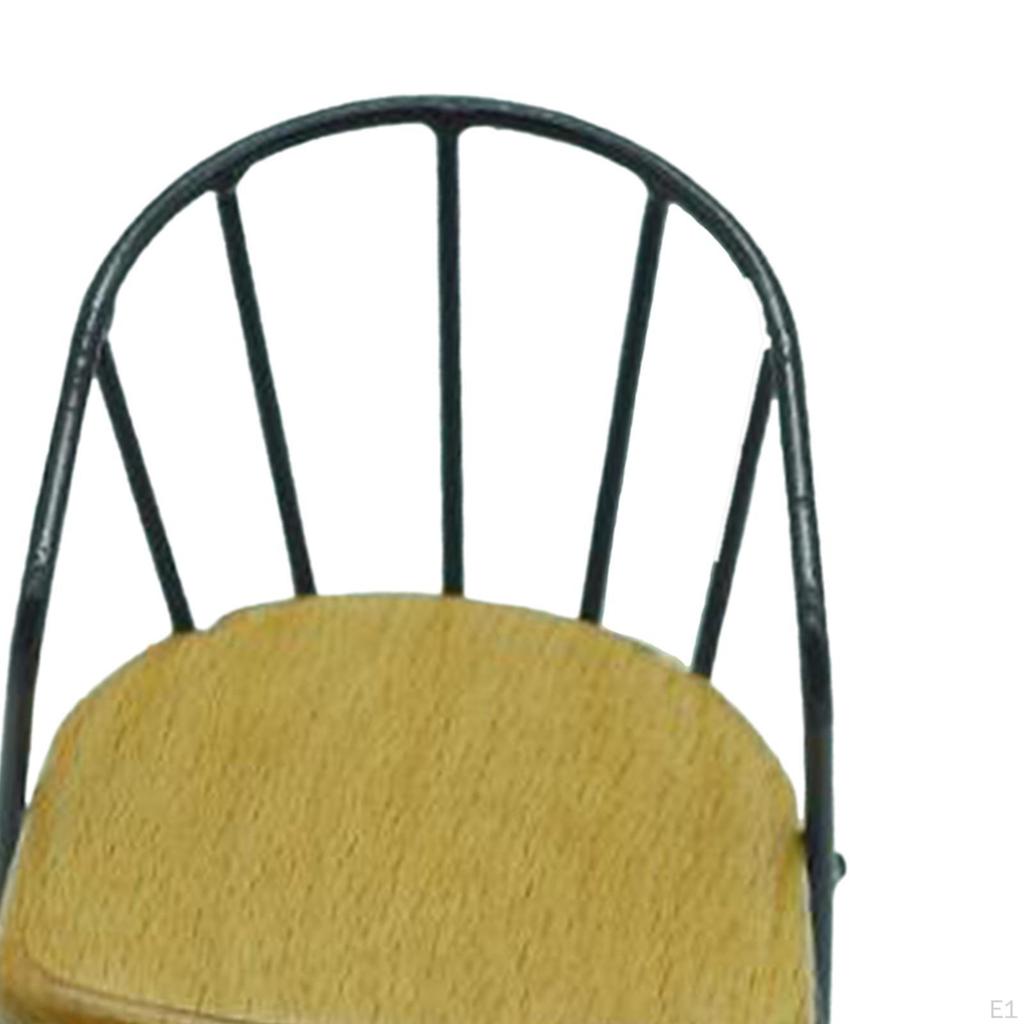 1/12 Dollhouse Chairs ,Miniature Back Side Chair, DIY Craft Rocking Chair for