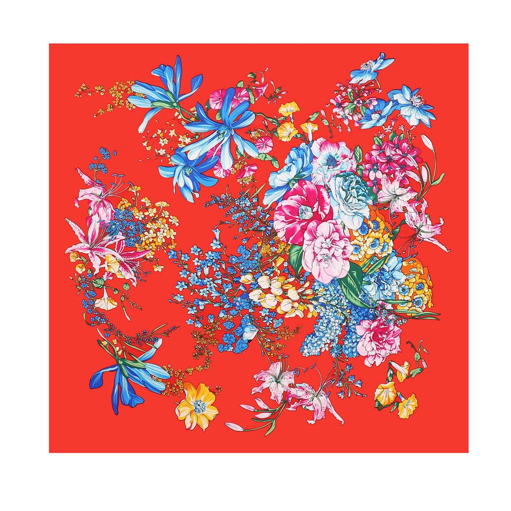 Høykvalitets luksuriøst silkeskjerf pannebånd Skjerf Halsskjerf For kvinner Kjede Silkeskjerf Dekorativt sjal for kvinner