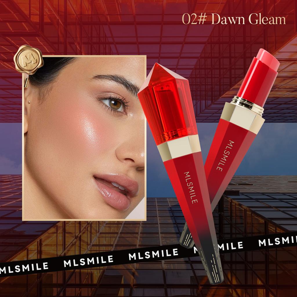 MLSMILE Scepter Blush Stick, Natural Skin Tone Lasting Rouge Blush Set