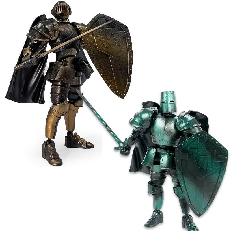 Medieval Knight  Lucky 13 Doll Figure Movable Joint Puppet Joint Building Block 3D Assembled Boy Toys Gifts Building Blocks Kids