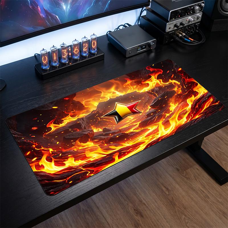 Belgium Football Crest Mouse Pad, Extended Non Slip Rubber Desk Mat for Gaming Office Laptop Fan Gift