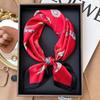 Foulard Quadrato in Seta Stampa Moda Lusso 70*70Cm Fascia Morbida in Raso per Capelli Foulard Cravatta Fascia per Capelli Femminile Foulard Nastro per Borsa