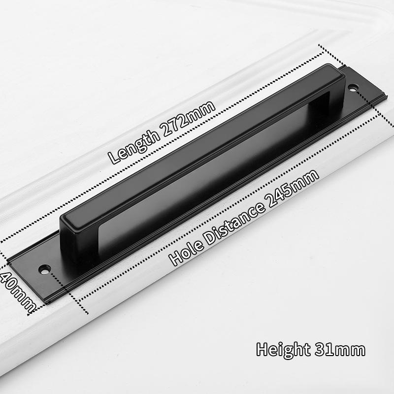 KAK Aluminiumlegierung Schwarze Türgriffe für Innentüren Schlafzimmer Küchentürgriffe Möbelgriff Türbeschläge