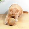 Faux Sisal Cat Ball Toy, 8CM Large Sisal Scratch Ball with Built-in Bell, Interactive Cat Play Toy, Bite-Resistant Cat Toy