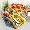 Rilakkuma,Bear Automatic Folding Umbrella Simple 8 Rib Design, Bright Cartoon Pattern, Durable Iron Frame, Suitable For Travel, Outdoor, Bea
