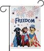 4th of July Freedom Independence Day Garden Ag 12x18 Inch Vertical Double Sided American Ag Dogs Patriotic Memorial Day EEL
