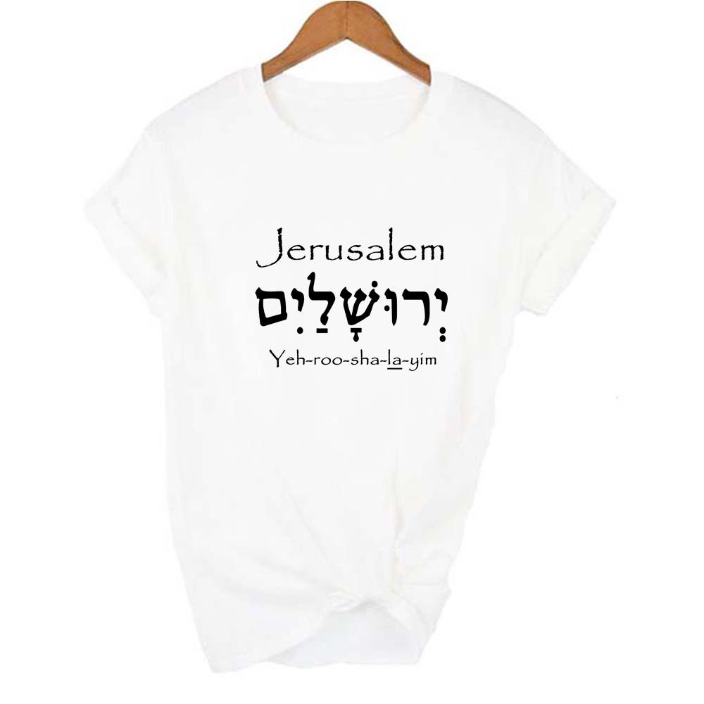 Jesus Peace Print Women T Shirt God Letter Religious Summer T Shirts Graphic Tees Female