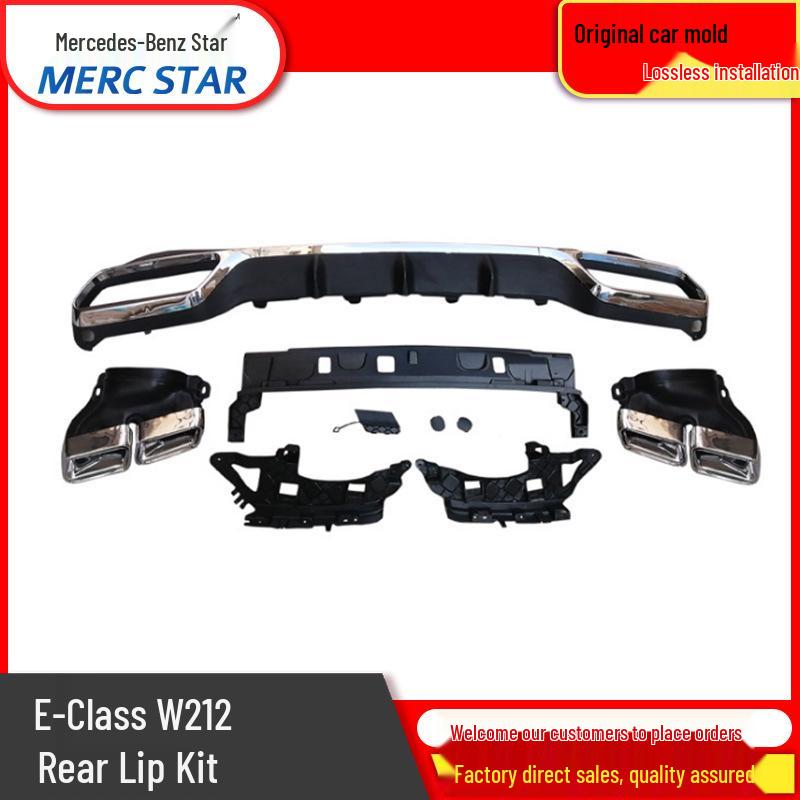 Rear Lip Quad Exhaust Tips for Mercedes-Benz E-Class W212 (14 Models)