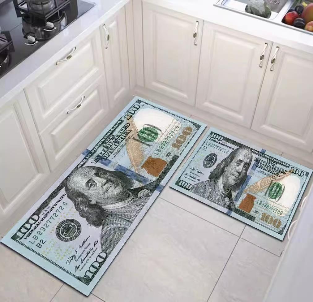 New Dollar Rug Bedroom Living Room Carpet Hallway Long Strip 3D Carpet Anti-slip Floor Mat Soft Kitchen Mat Home Room Decoration