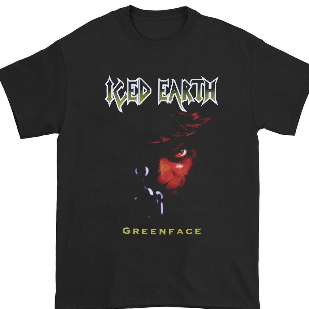 New 2004 Iced Earth Greenface Cotton Unisex All Size DO121 Unisex T-Shirt XXXL