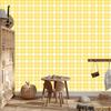 Yellow Checkered Wallpaper Cream and White for Living Room and Bedroom 50x1000