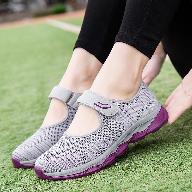Large Size Foot Cover Summer Mesh Shoes Old Beijing Cloth Shoes Female Mother Shoes In the Elderly Walking Shoes Soft Sole Elderly Shoes