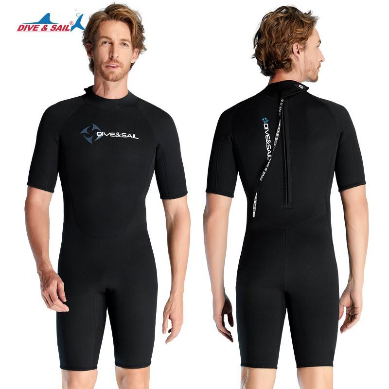 1.5mm Neoprene Wetsuit Men Women Short Sleeve Full Suit Warm Surfing Snorkeling Dive Winter Swimming