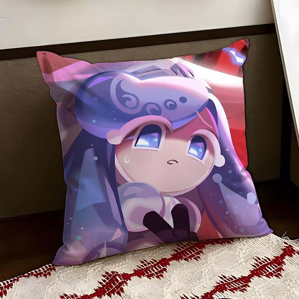 CCookie Run KKingdom Cushion Cover Reversible Soft Durable Pillow Cover Home Car MultiScene Use for Daily Comfort