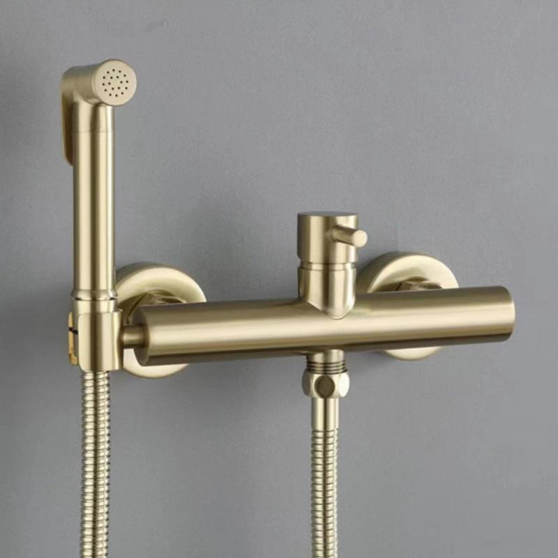 Set rociador bidé para inodoro Latón Doble Uso Grifo para bidés Baño Rociador caliente y frío ducha rociador bidé Grifo bidé Pistola de alta presión