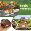Schildkrötenstatue Niedliche Simulationsschildkröte Harzfigur Tier Schildkröte Skulptur Ornament Außen Zuhause Balkon Garten Rasendekor