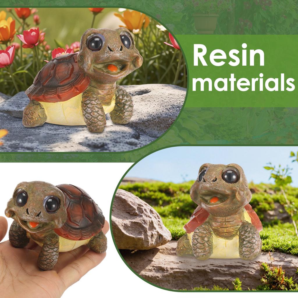 Schildkrötenstatue Niedliche Simulationsschildkröte Harzfigur Tier Schildkröte Skulptur Ornament Außen Zuhause Balkon Garten Rasendekor