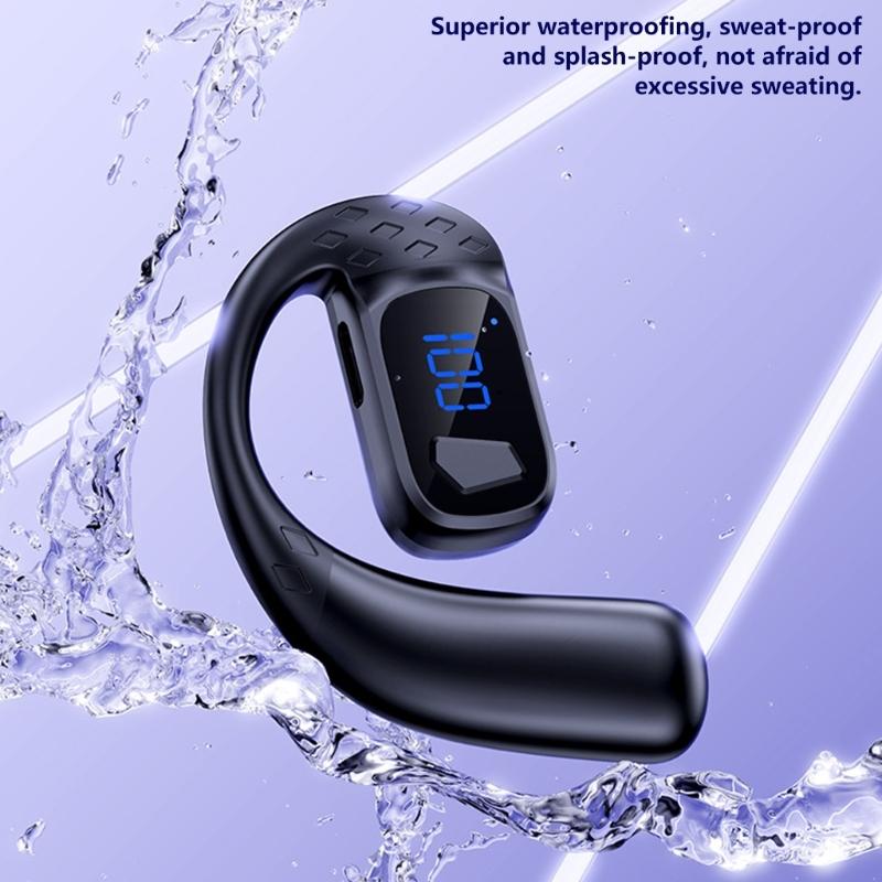 T30pro Rotatable Bluetooth-compatible Mono Headsets With LED Power Display For Long Calls And Outdoor Sports