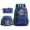 Demon Hunter Girl Group Backpack Kpop Backpack Digital Color Printing Boys And Girls School Bag Shoulder Bag Three-Piece Set