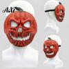Breathable Scary Skull Masque Pumpkin Halloween for Adults, Horror Full Face Cosplay Costume, Creepy Foam Party Prop Vintage Style